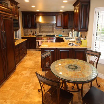 Travertine Kitchen floor
