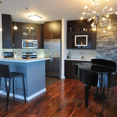 Wood Floor Tile Kitchen